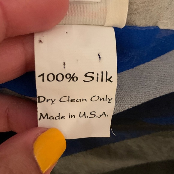 Vintage Silk Multi-Color Halter Top XS - Picture 4 of 4